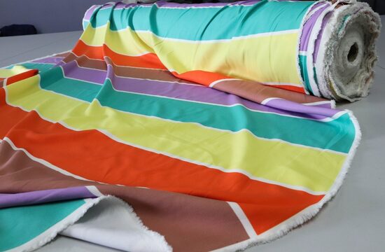 1257-ELASTYCZNA BAWEŁNA W KOLOROWE PASY 