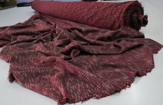 1371-SWETROWA BORDO DZIANINA MELANŻ