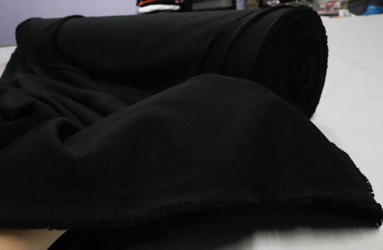 2422 - ELEGANCKA ELASTYCZNA TKANINA KOSTIUMOWA CZERŃ 