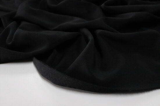 2437- CZARNA TKANINA SPORTOWA ELASTYCZNA