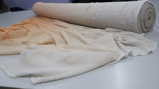 2041-PLISOWANY SZYFON OMBRE BRZOSKWINIA 