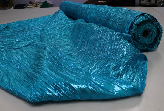 2092- OPALIZUJĄCA KRESZOWANA NIEBIESKA TAFTA