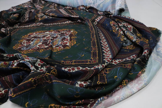 2144-SILK BUTELKOWA ZIELEŃ SZLACHECKI WZÓR 