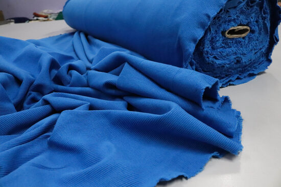 2127- GRUBY BAWEŁNIANY PRĄŻEK NIEBIESKI